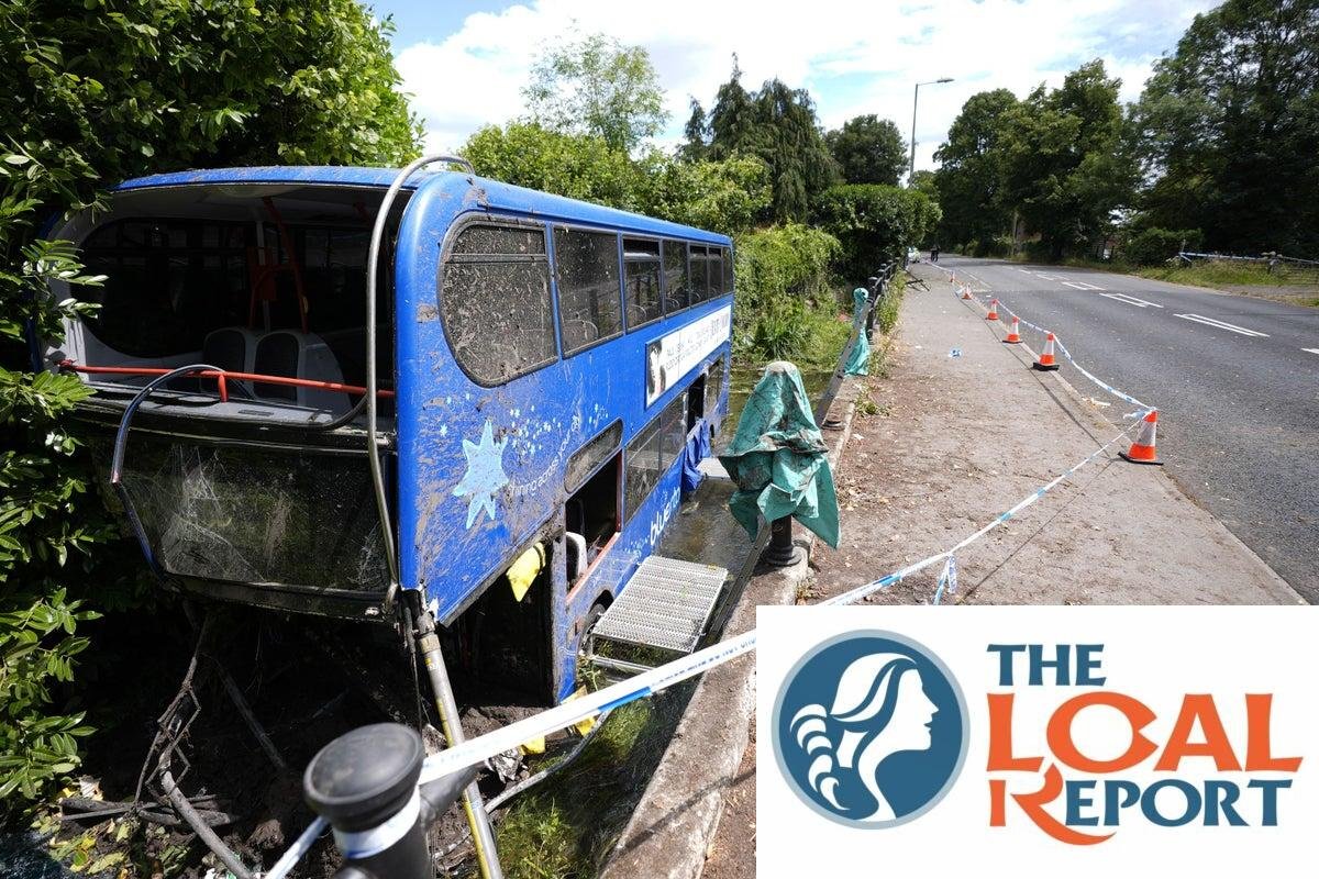 Double-Dekar bus drowns in the river, injures five people badly