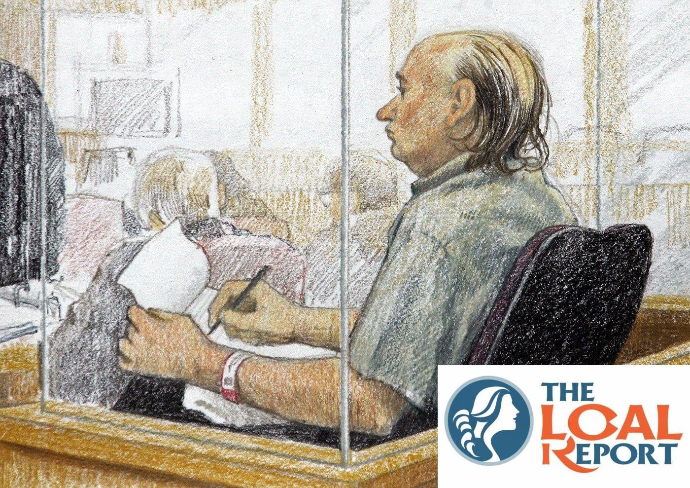 The person who allegedly kills serial killer Robert Pictton appears in the court in the jail