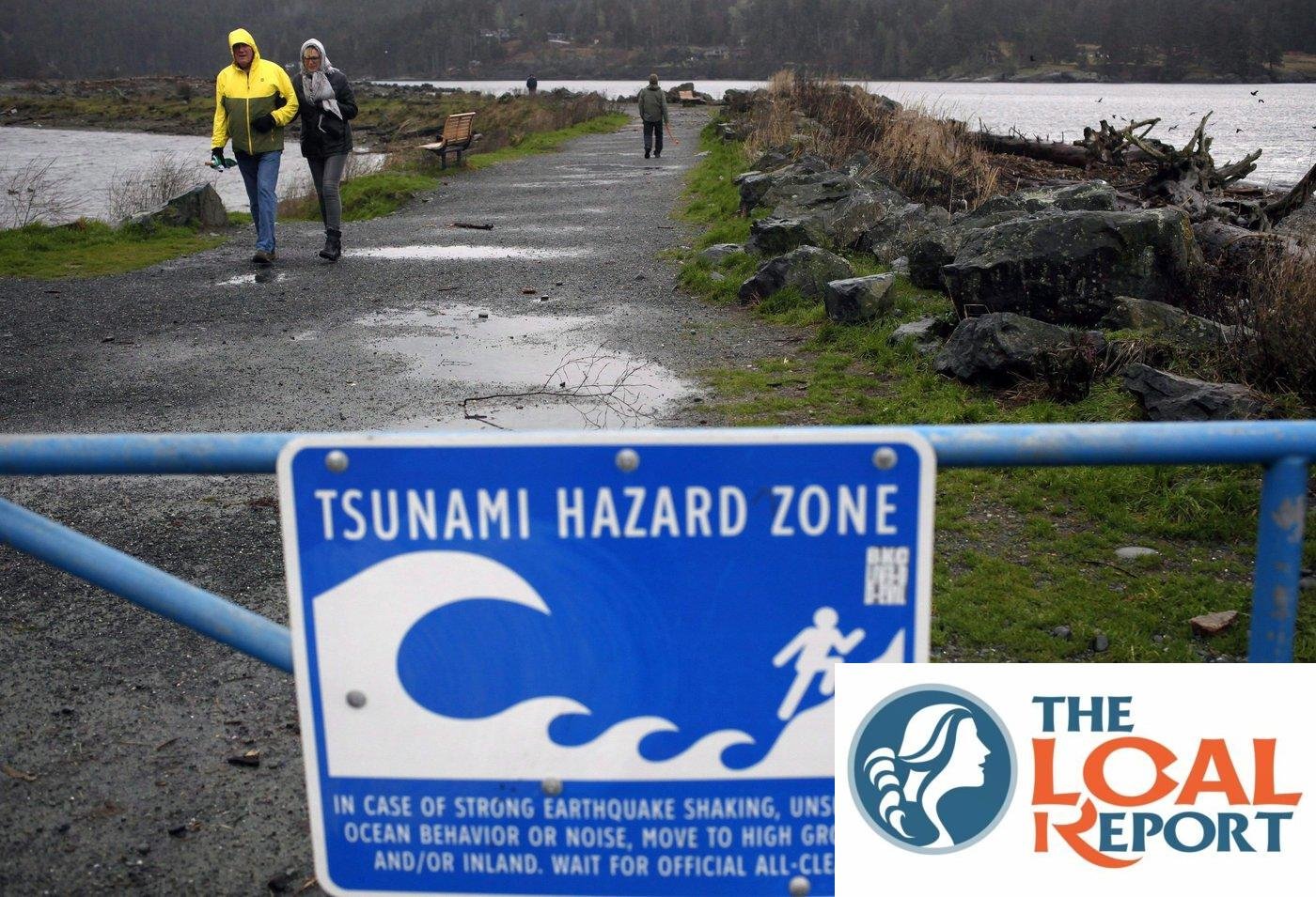 BC forecast small tsunami, beach closed, large scale 8.7 after earthquake from Russia