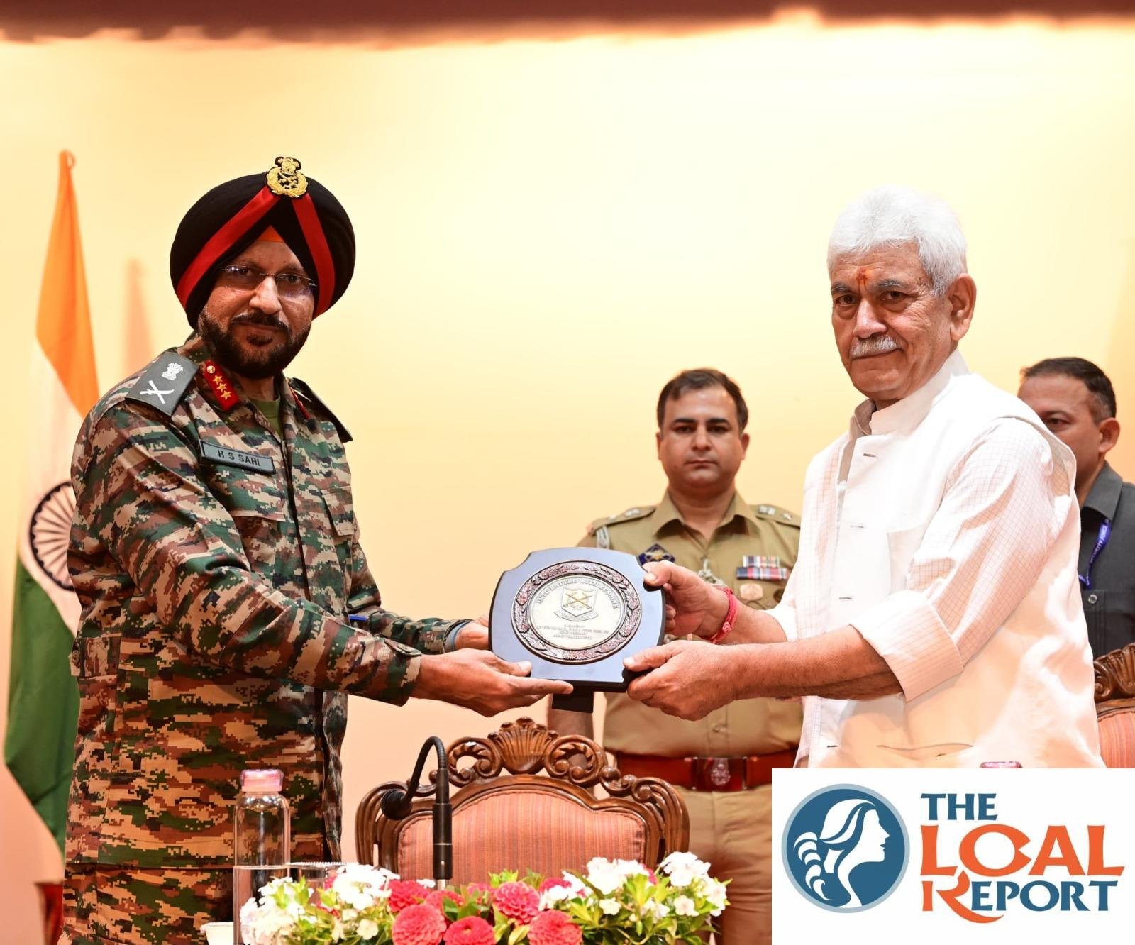 LG Sinha interacts with officials of High Command Course -54