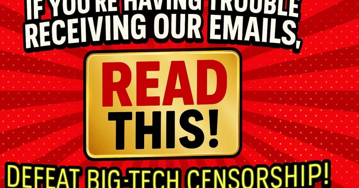 Stop Big-Tech: Do this now to go around Big-Tech Maga censorship! , WLT Report