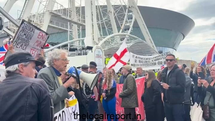 'No to Digital ID' protests near Labor Party Conference in Liverpool