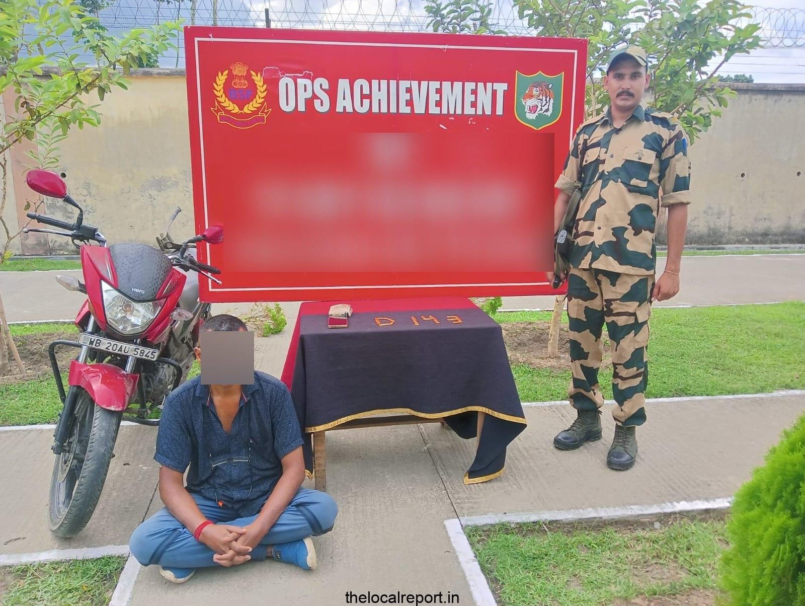 BSF arrested smuggler, seized gold at a price of Rs 1.29 crore along the Indo-Bangladesh border