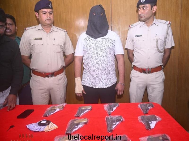 Dreaded gunman, 10 cm-automatic pistols seized in Bhubaneswar