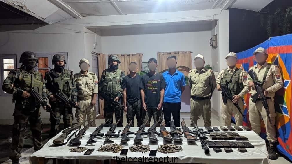 Manipur: 9 Terrorists uninterrupted; 36 weapons, huge ammunition, drugs recovered