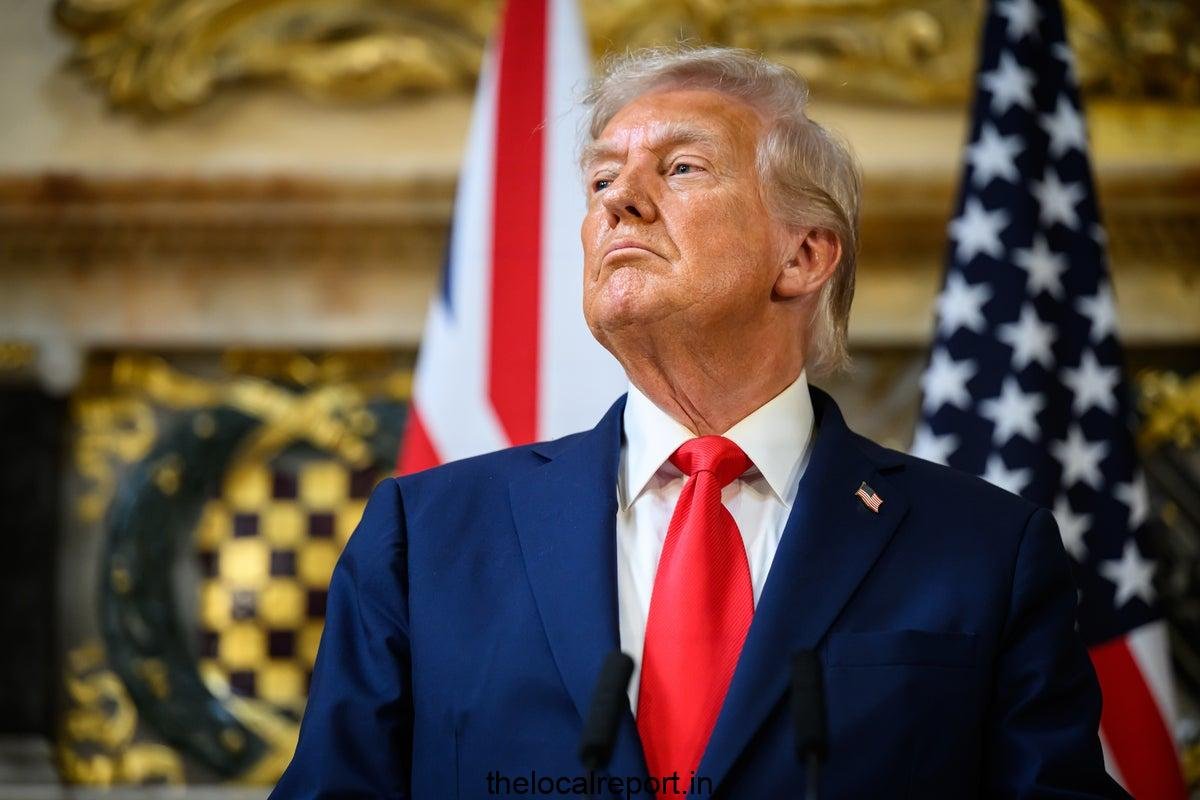 Trump's UK State Visit Flags replaced because he was the wrong shade of Red '