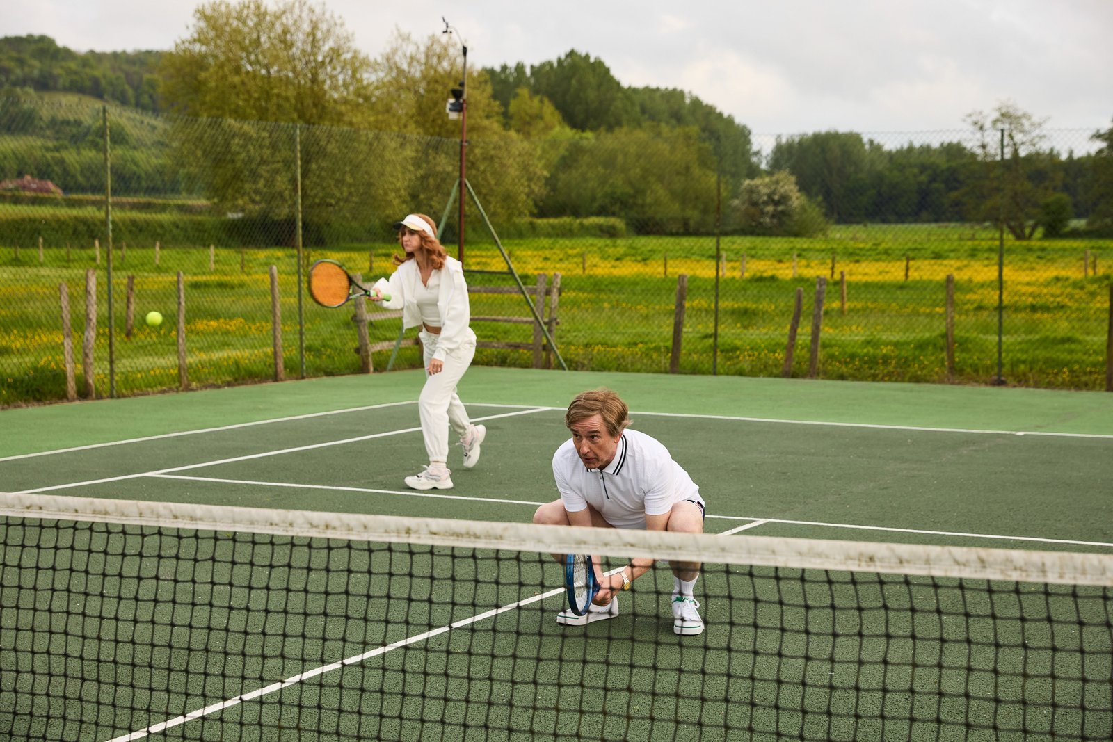 Alan conquered court with her partner Katrina (Catherine Kelly)