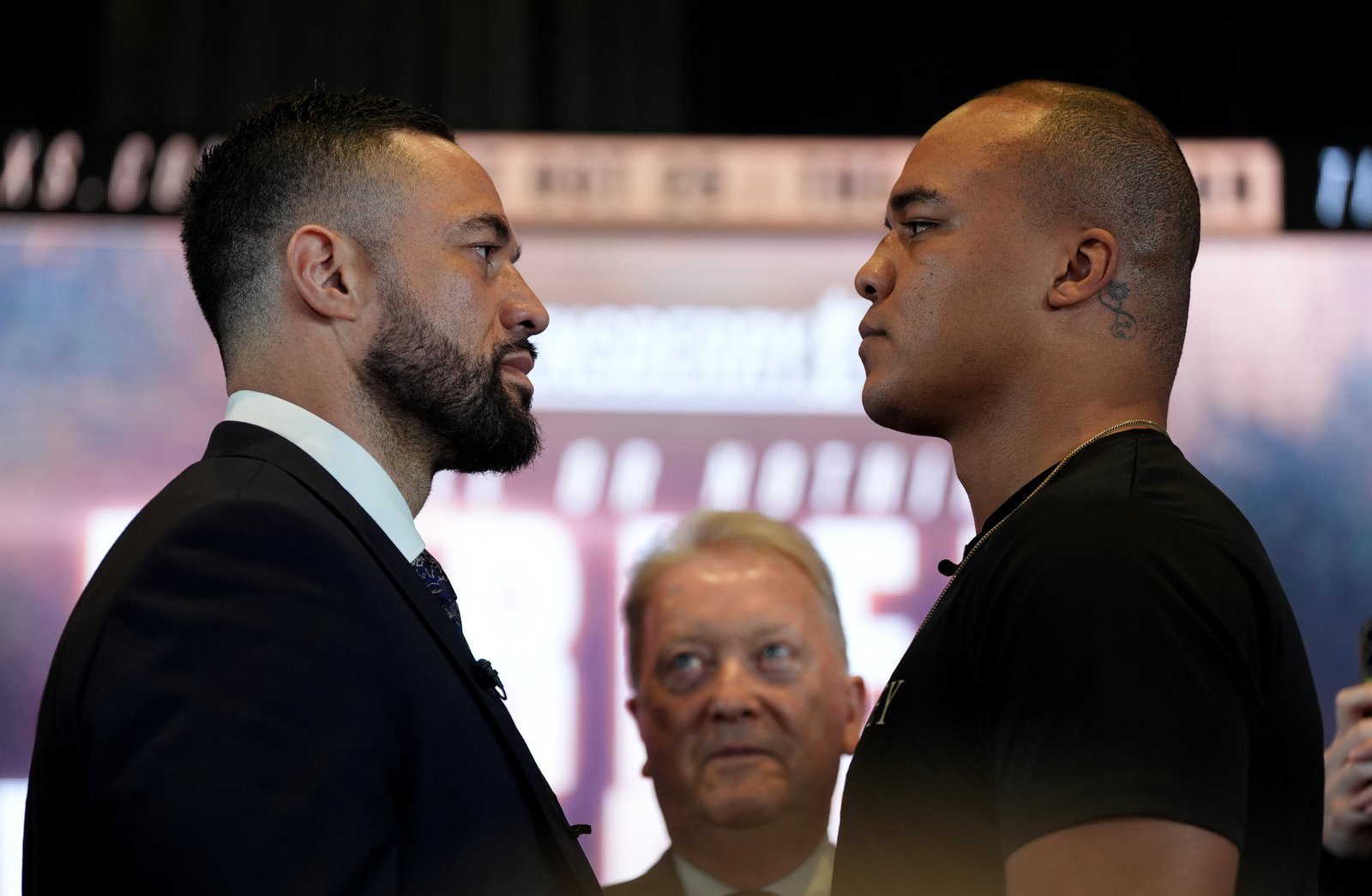 Joseph Parker, left, and Fabio Wardley, Right, Anthony Joshua (Ben Whitley/PA) was praised