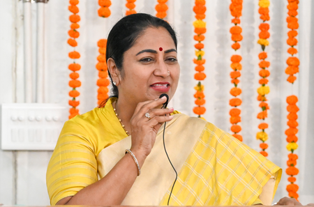 Delhi CM Rekha Gupta Performs' Kanya Pujan 'at Girls' School