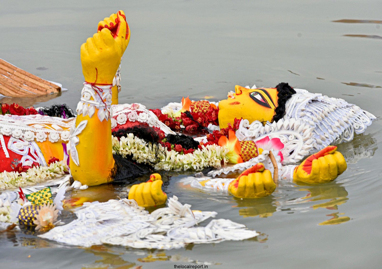 Durga Idol immersion continues in Tripura after the five -day festival.