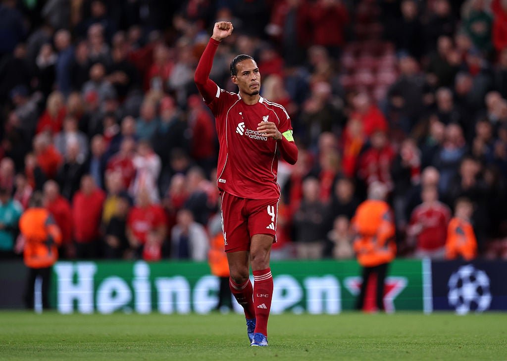 Virjil van Dijak provided the winner from a corner of Liverpool's Champions League opener