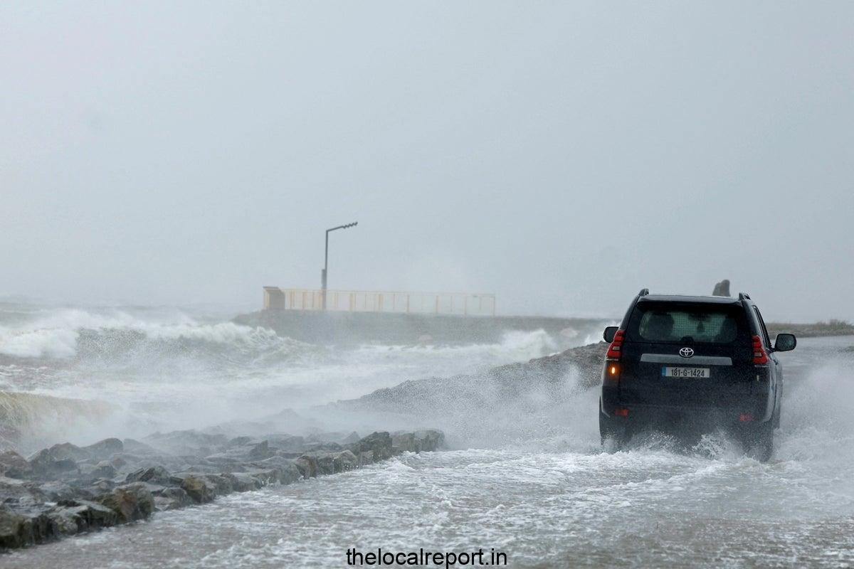 Hurricane Amy battered with 90mph winds as the latest Britain