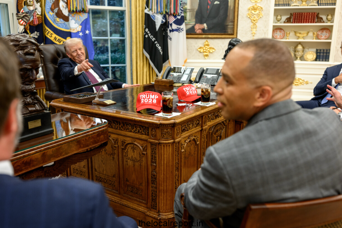Jafreese said about the item at Trump's desk: 'Do you have any problem with this?'