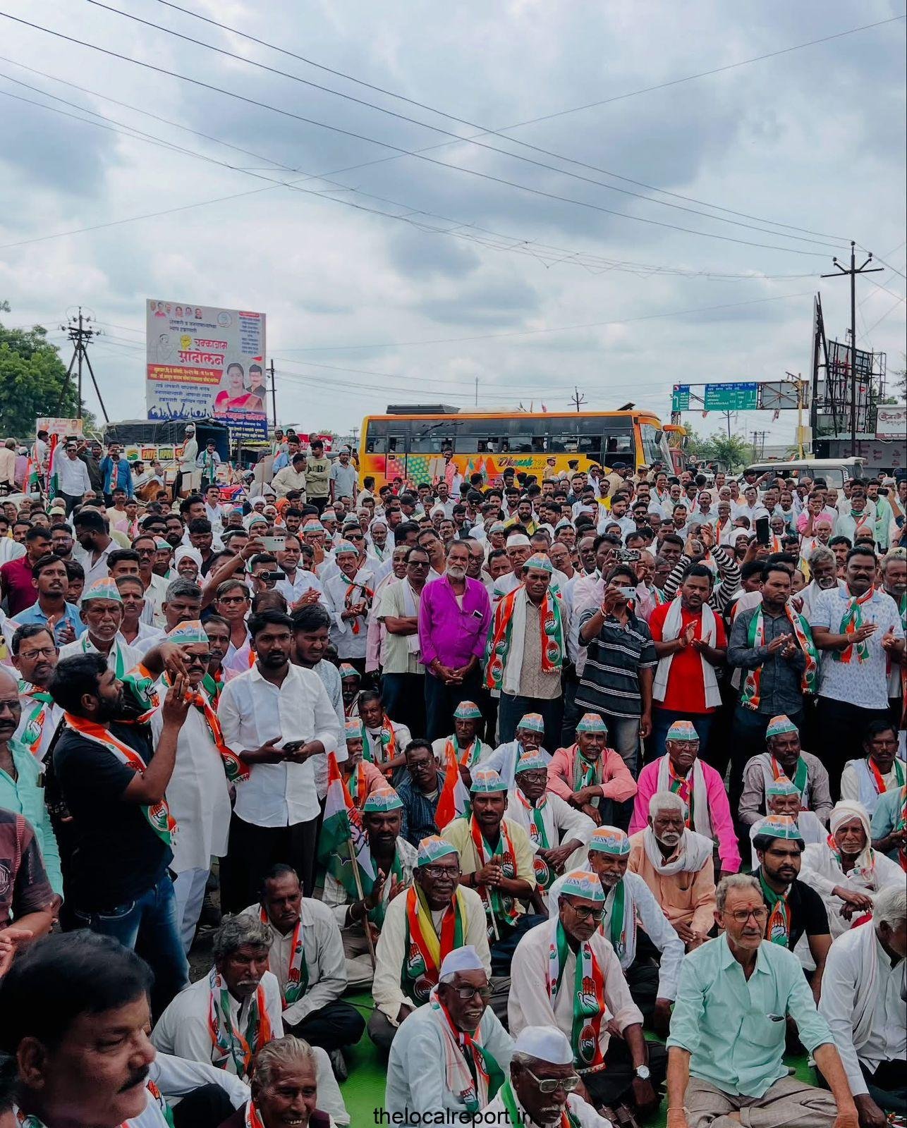 Maha: Kang staged a state-wide protest demanding immediate assistance for flood-Hit farmers