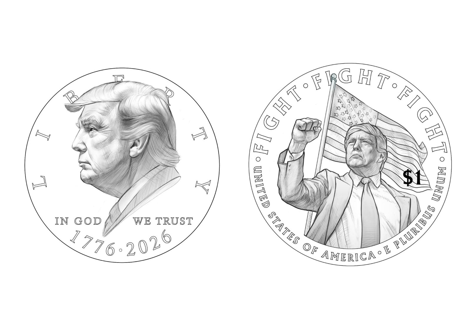 American Treasury is considering a coin that tolerates the image of President Donald Trump to celebrate the 250th anniversary of America.