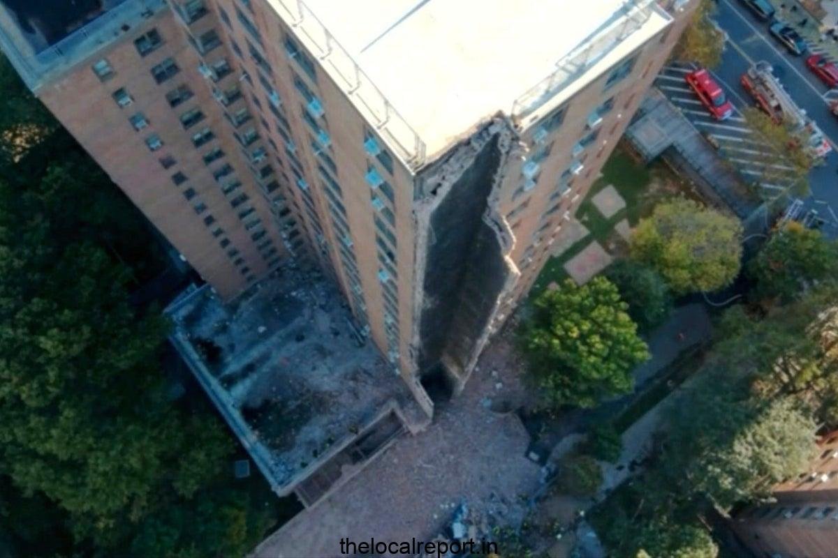 New York apartment building collapses partially in suspected gas explosion