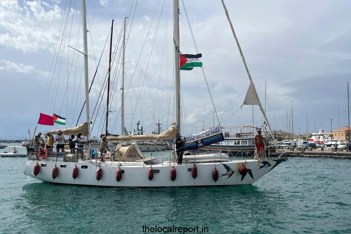 On a floral approach Gaza, activists say they are ready for a possible Israeli interception.