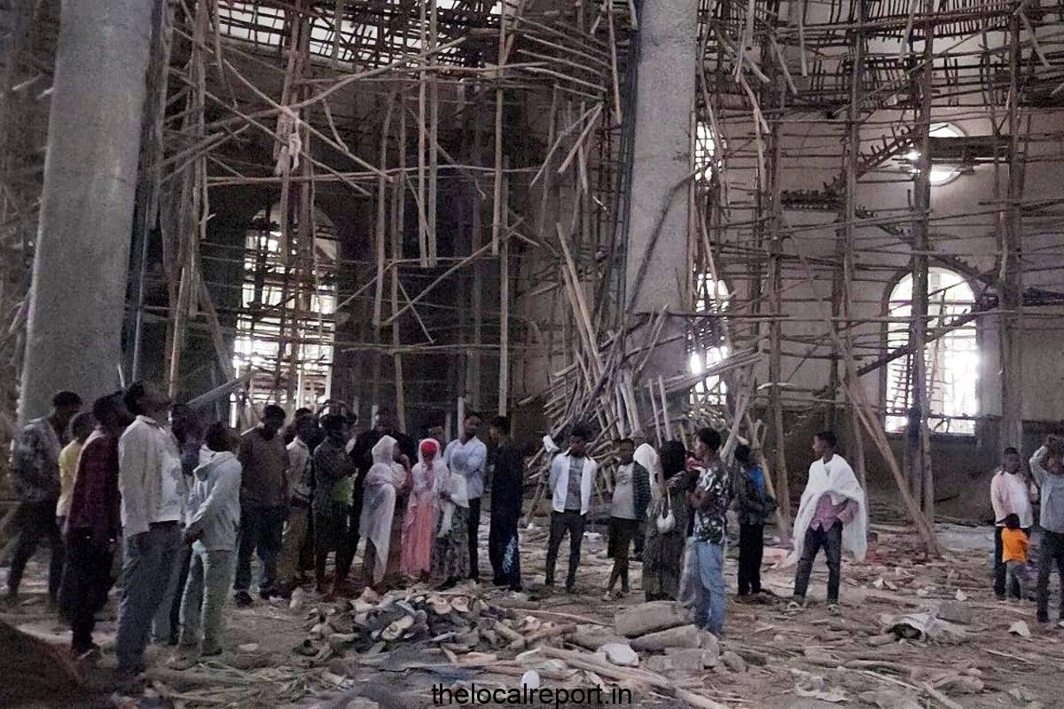 One collapse in a church under construction in Ethiopia kills at least 25 worshipers