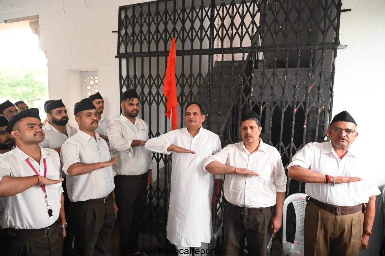 RSS conducts Vijayadashami celebrations at Rajasthan University