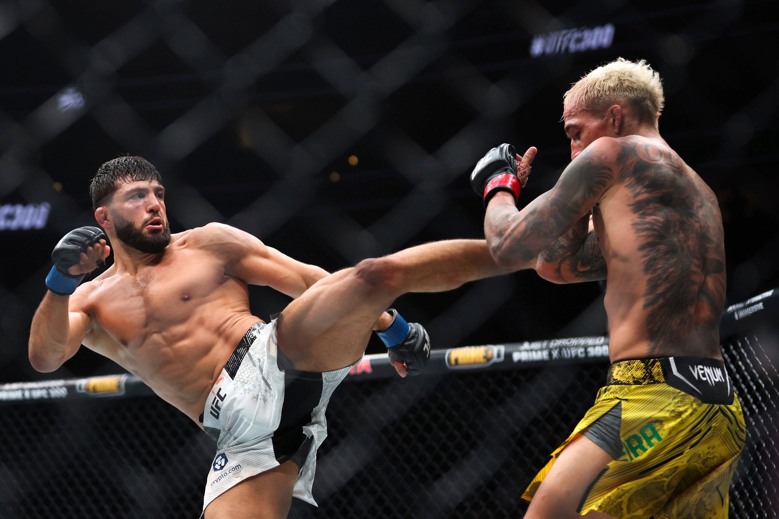 Armaan Zaraukian (left) has not fought since defeating Charles Olivera in April 2024