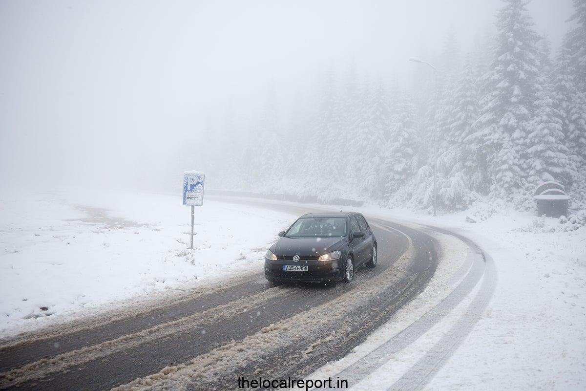 Snowfall of surprise hits Europe as the electric lines are damaged and thousands are left without electricity.