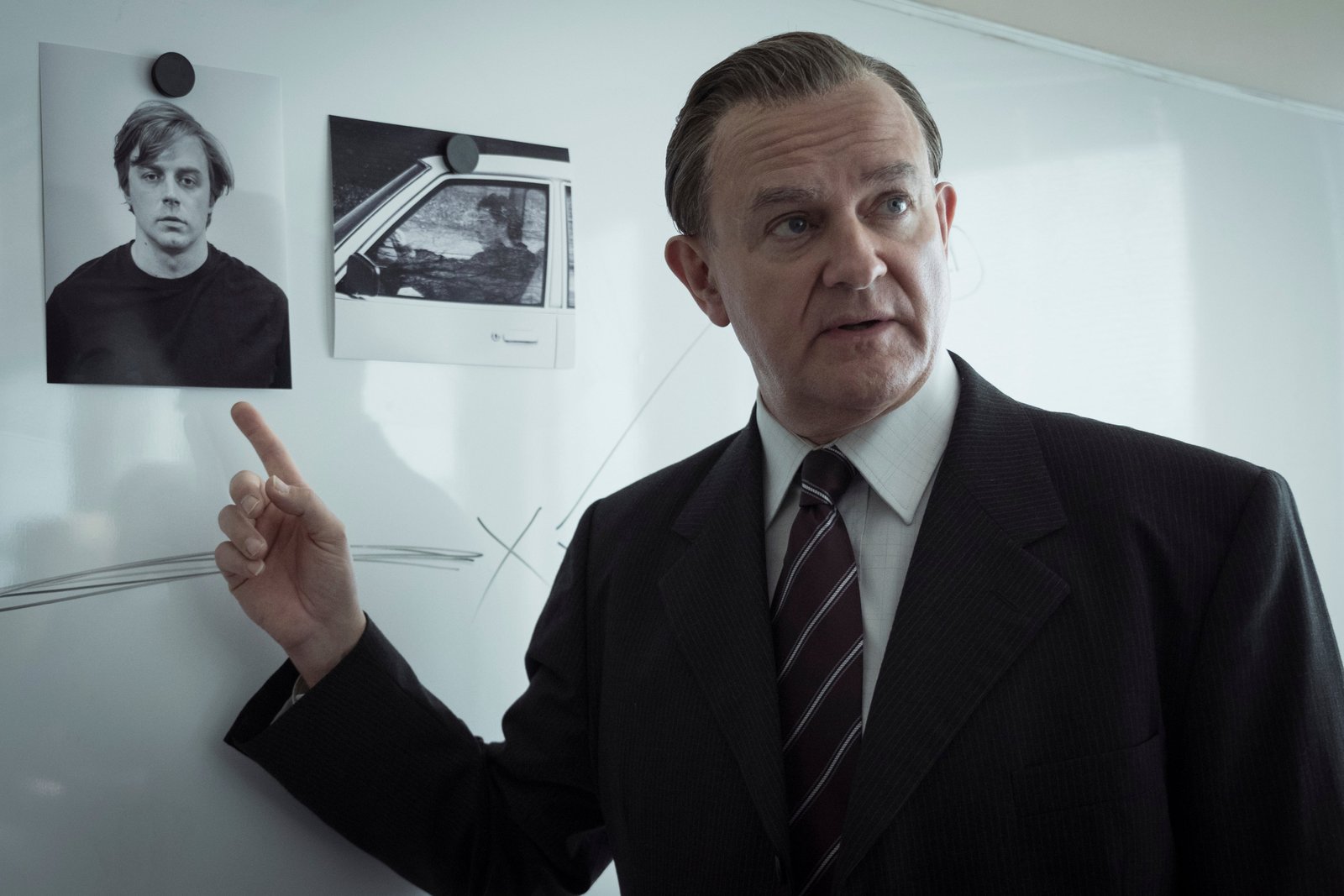 Bonville plays the lead investigator in the series