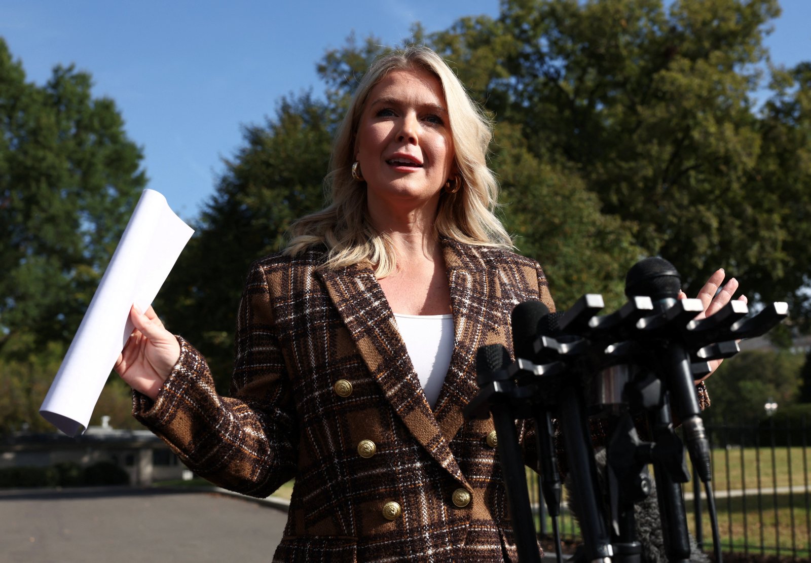 Karolin Levitt refused to answer a question about whether emergency rooms should check the immigration status of patients who died before treating emergency rooms.
