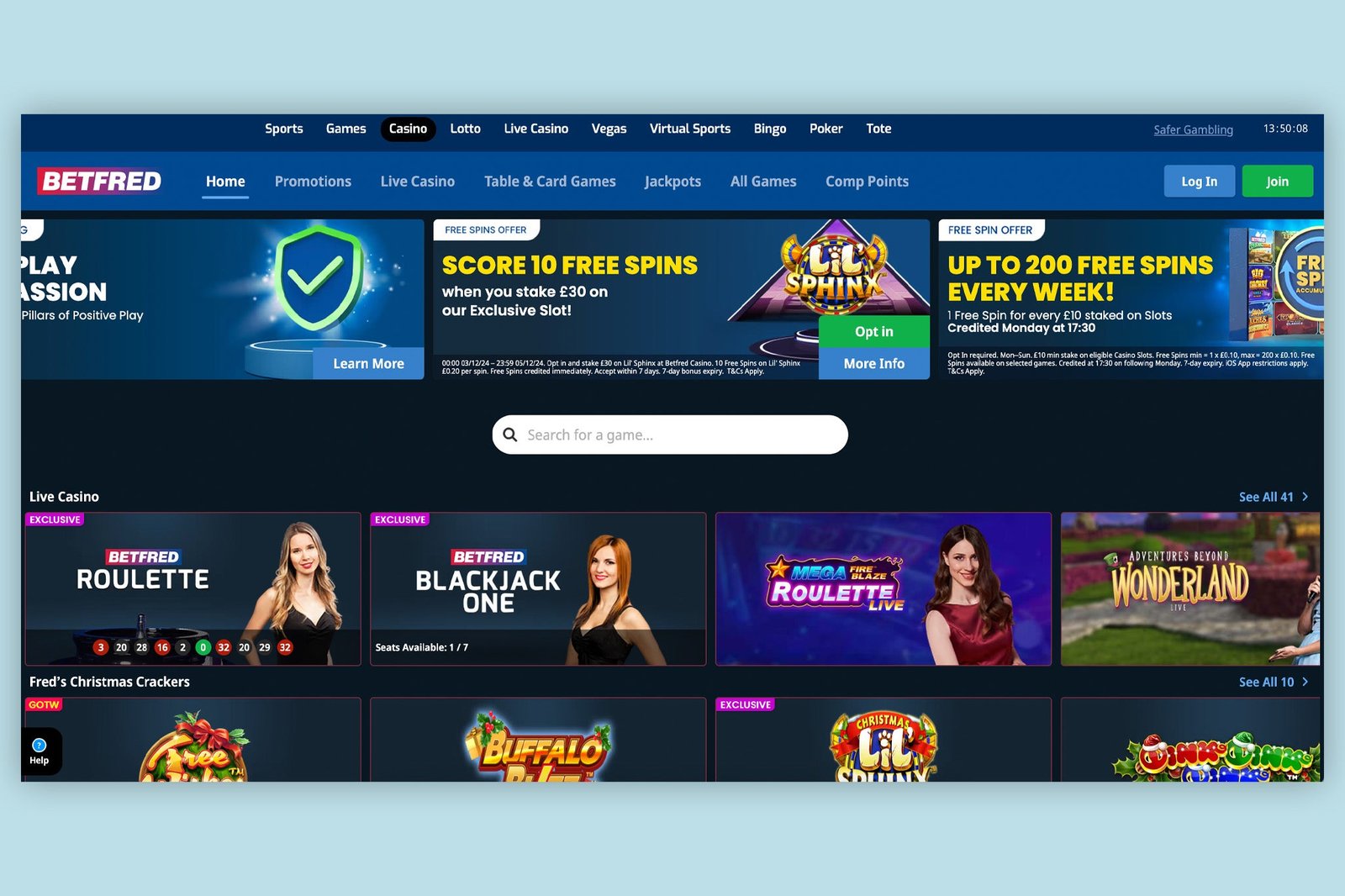 Betfred Casino provides plenty of chances for free spins