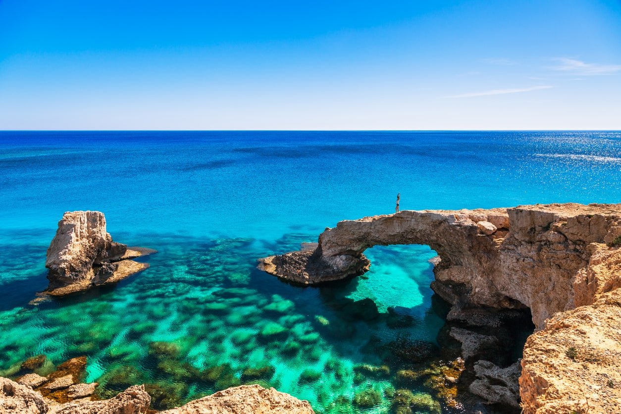 Cavo Greco has a rock arch, Ayaya Napa