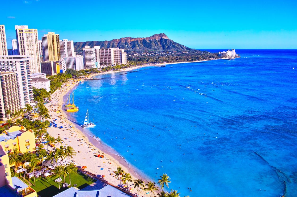 Vaikiki Beach is one of the most famous on the island