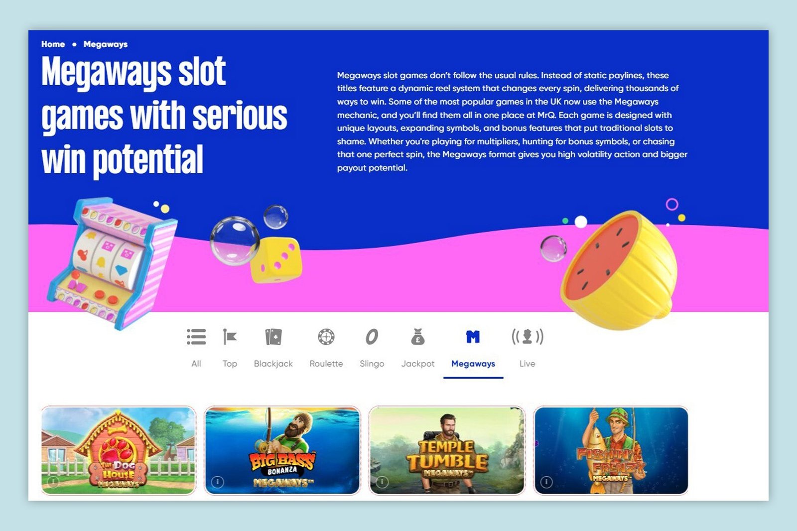 MrQ teaches you all you need to know about the difference between Megaways and other online slots
