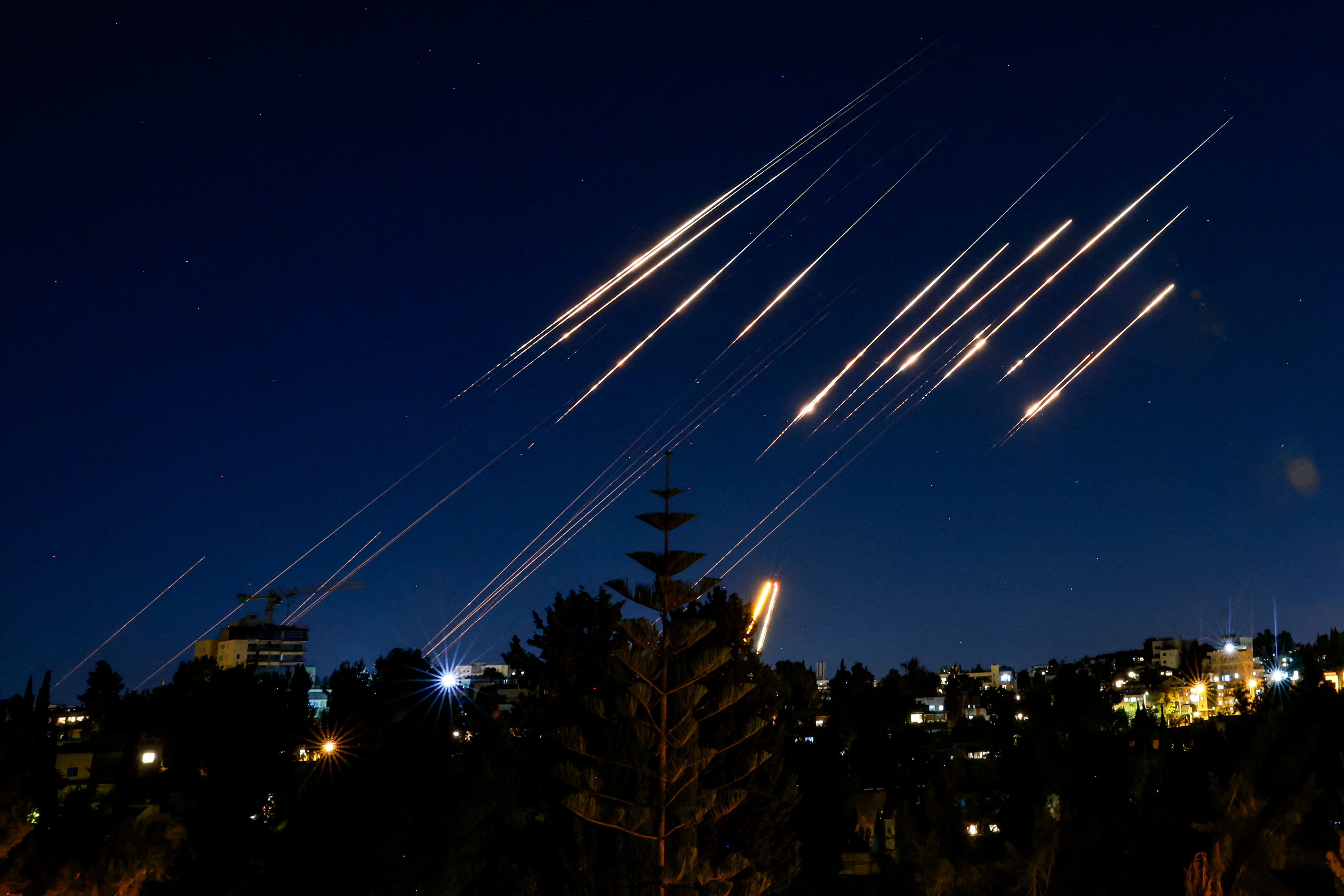 On June 14, 2025, a missile launched from Iran was photographed over Jerusalem