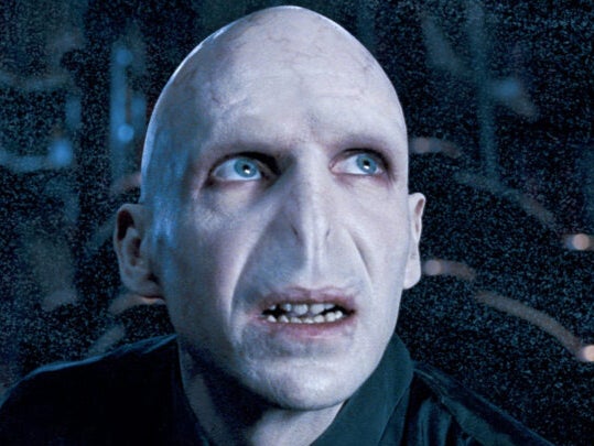 Ralph Fiennes plays Lord Voldemort in the Harry Potter films