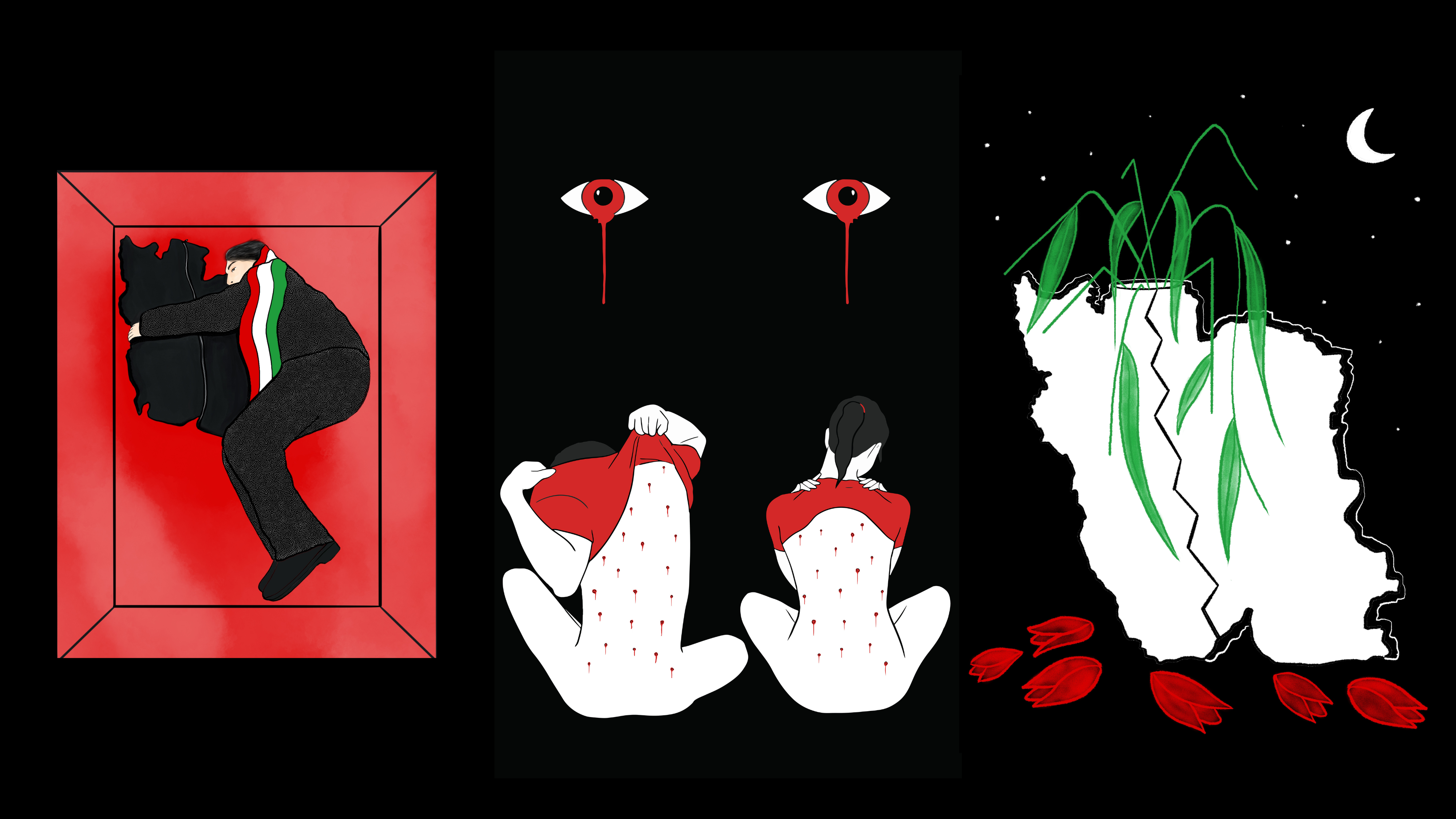 British-Iranian illustrator Roshi Rouzbehani has been posting her illustrations on social media to 