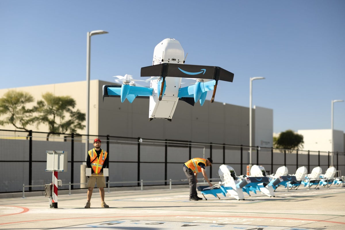 Amazon launches drone flights in 'next step' for UK delivery service