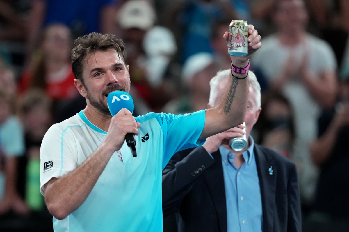 Cheers! Stan Wawrinka bids farewell at Australian Open with beer and gratitude