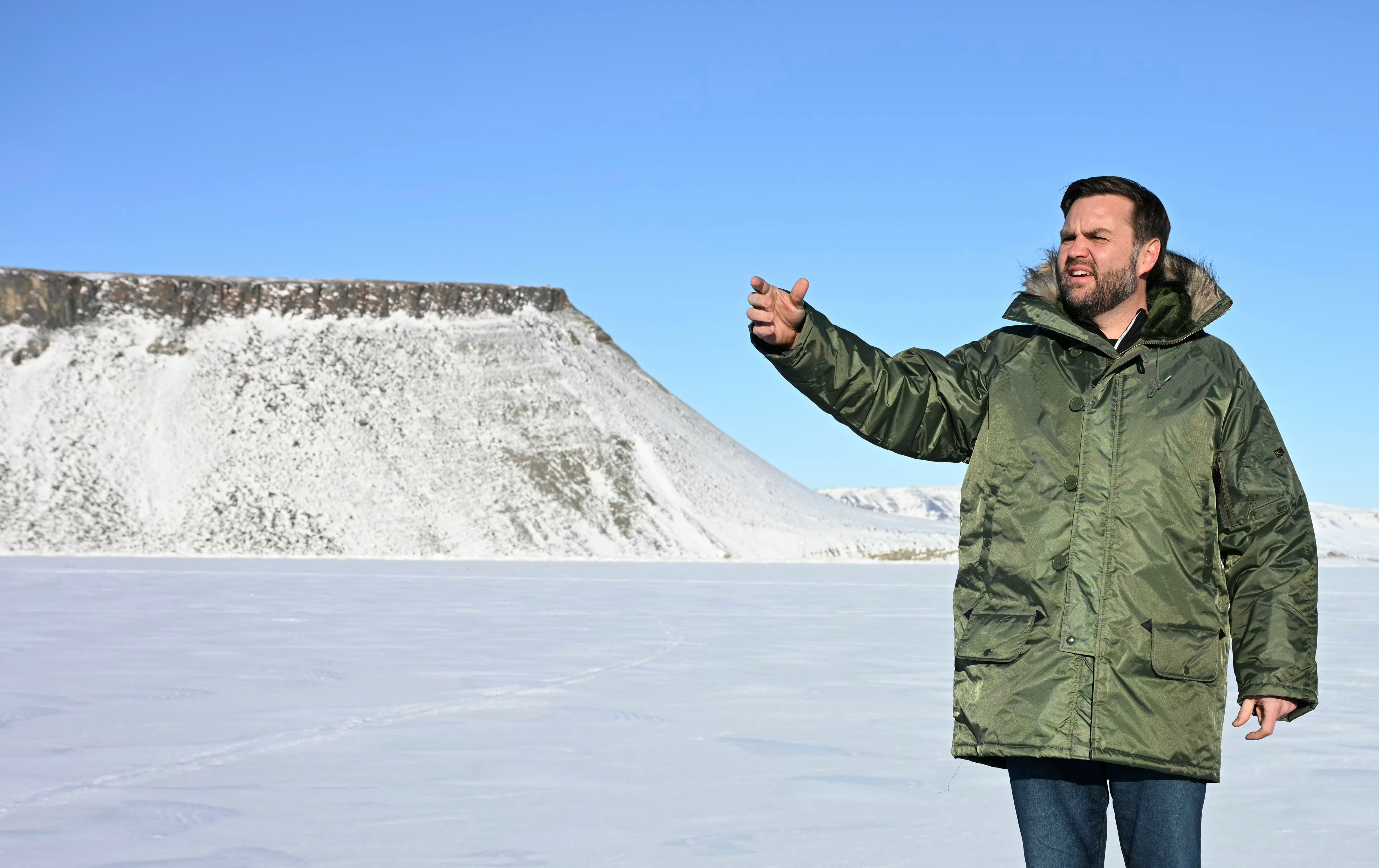 Vice President J.D. Vance visits the Pitufik Space Base in Greenland on March 28, 2025. (Jim Watson/AP Photo, File)