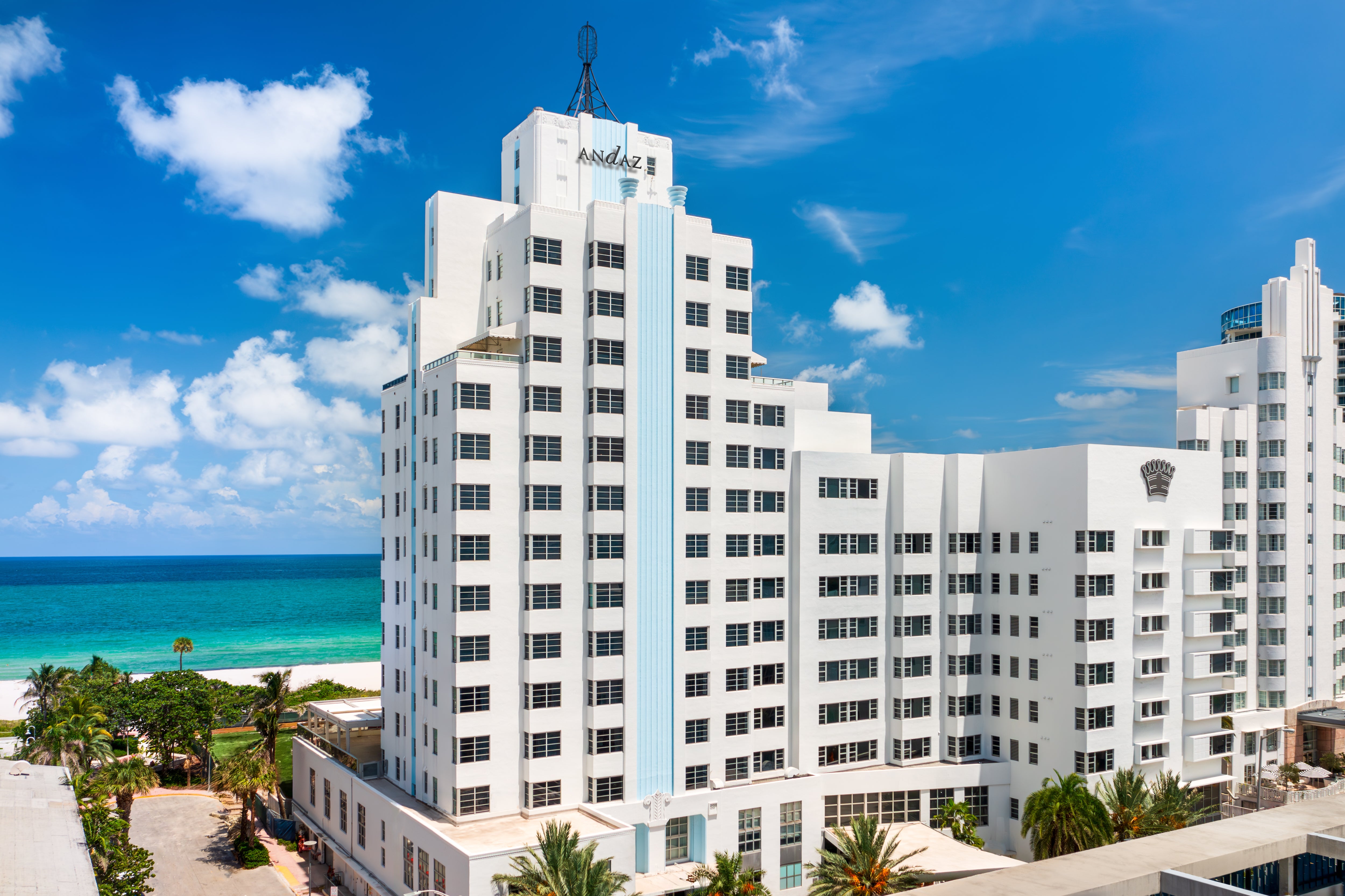 Hyatt Hotels Group's Andaz Miami Beach sits in front of a wide golden sand runway