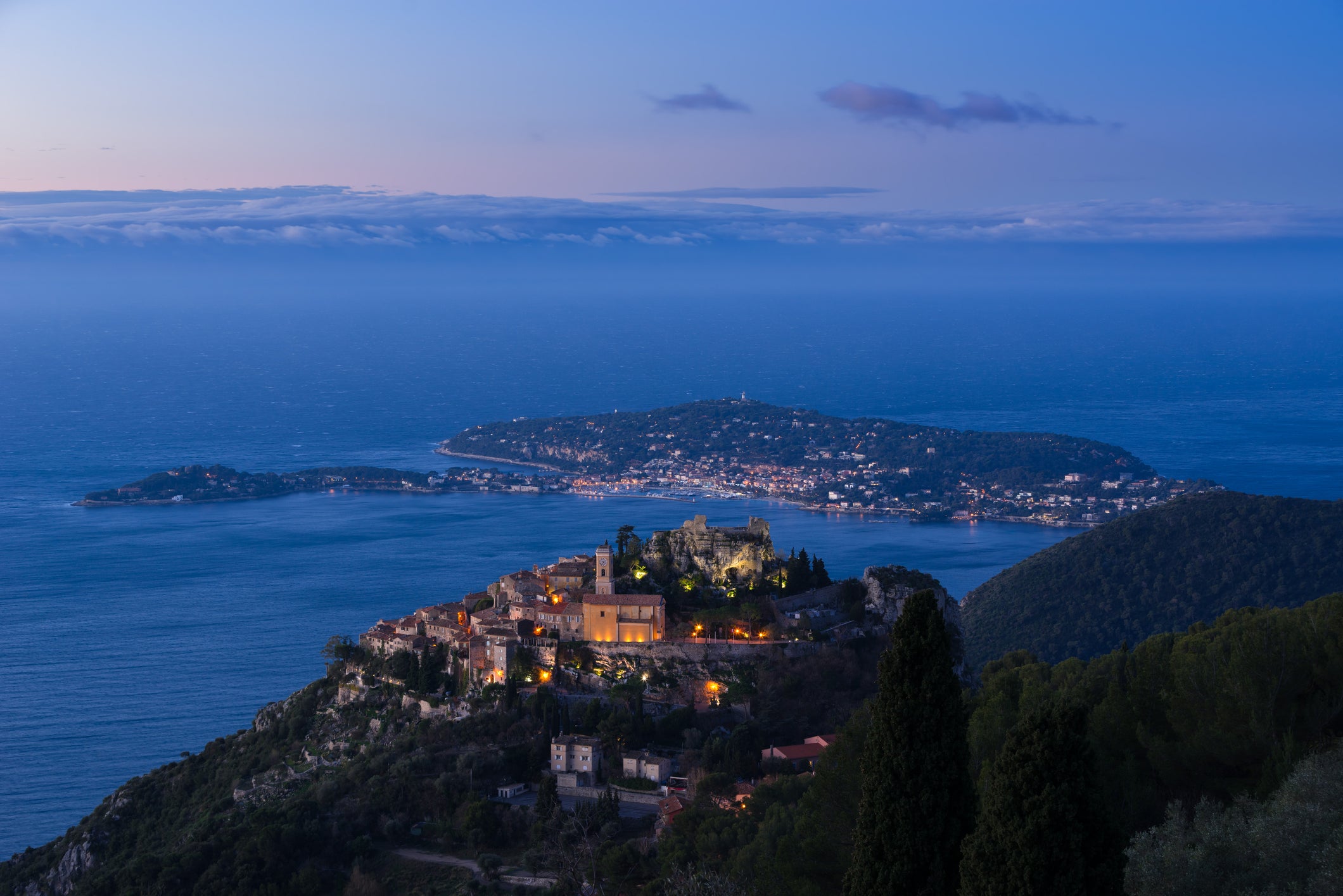The village of Eze is home to a two-Michelin-star restaurant, a luxury hotel and stunning coastal views