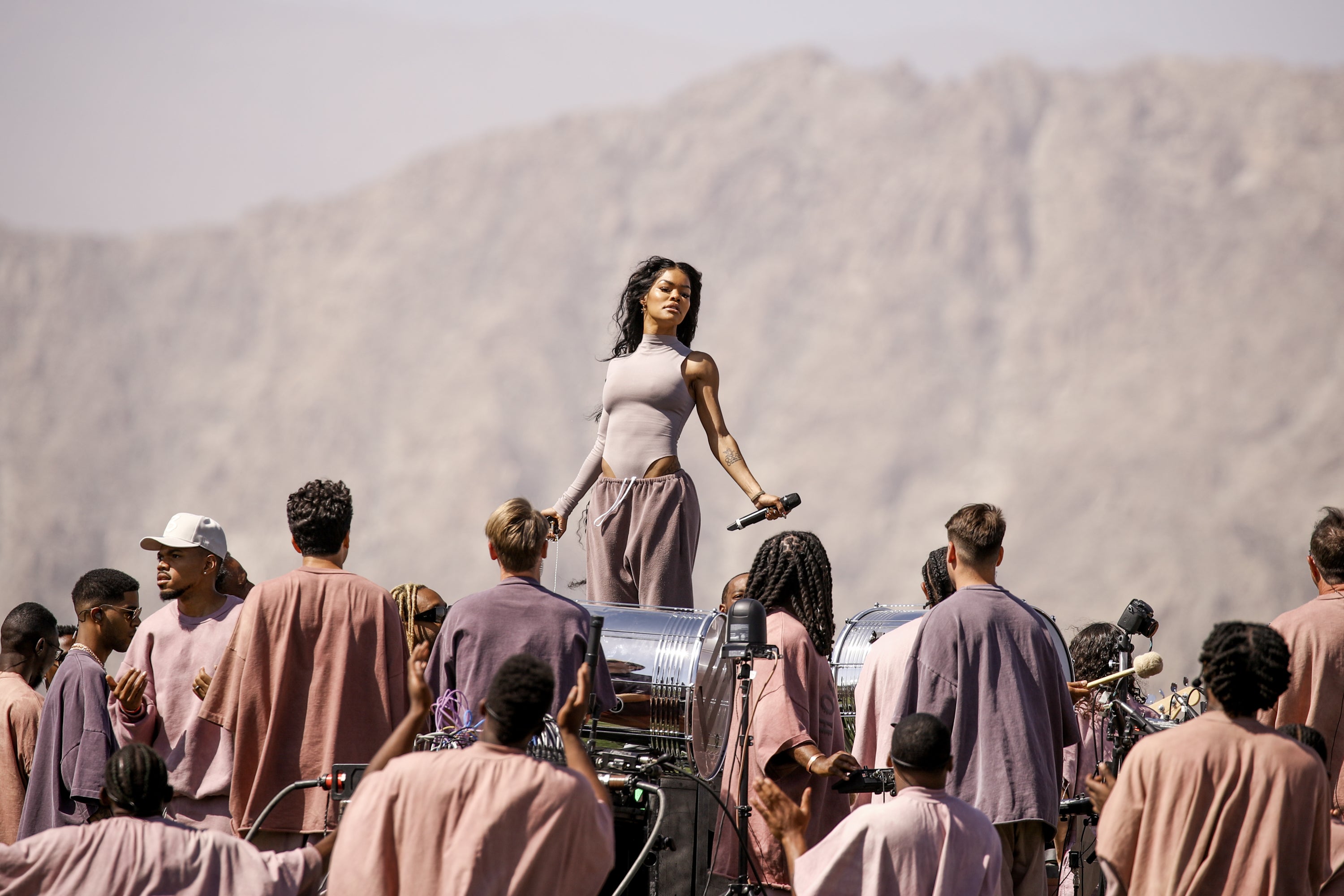 Taylor performs at Kanye West's Sunday Service at Coachella 2019