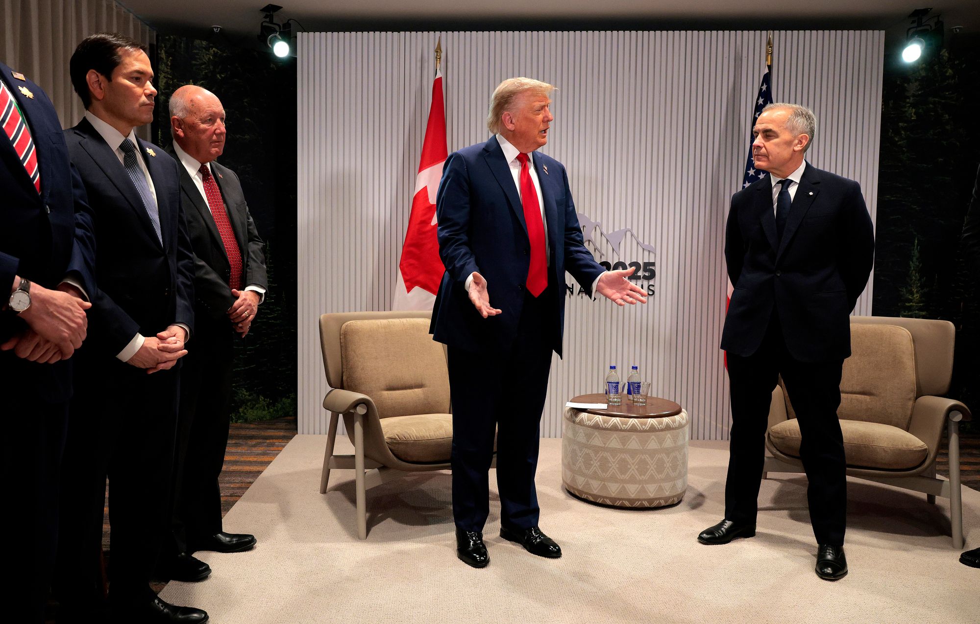 Hoekstra (pictured left with Trump) described the current defense relationship between the U.S. and Canada as “awesome.”