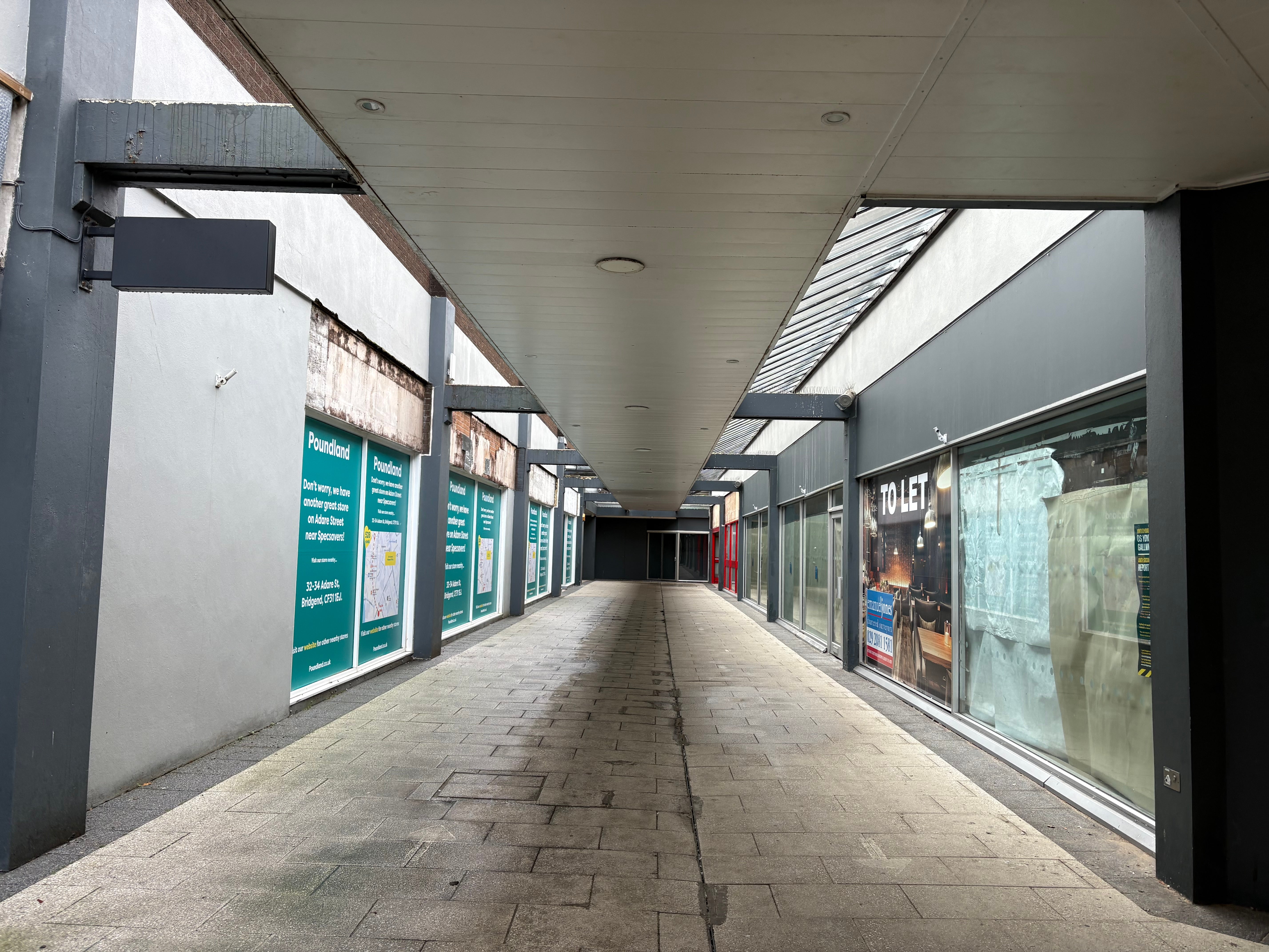 Bridgend's shopping malls are empty as businesses struggle to stay afloat