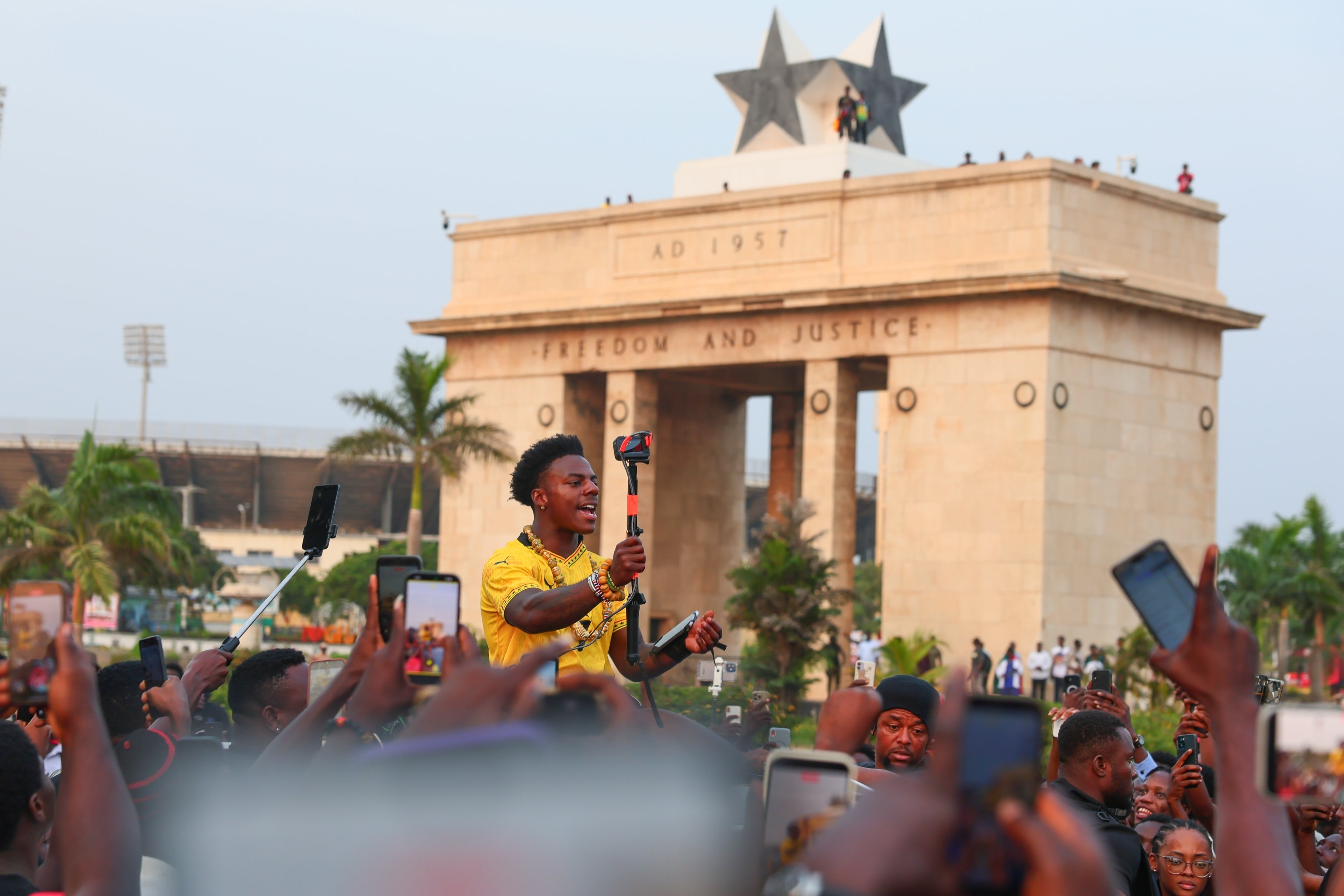 IShowSpeed meets fans at Independence Square in Accra, Ghana
