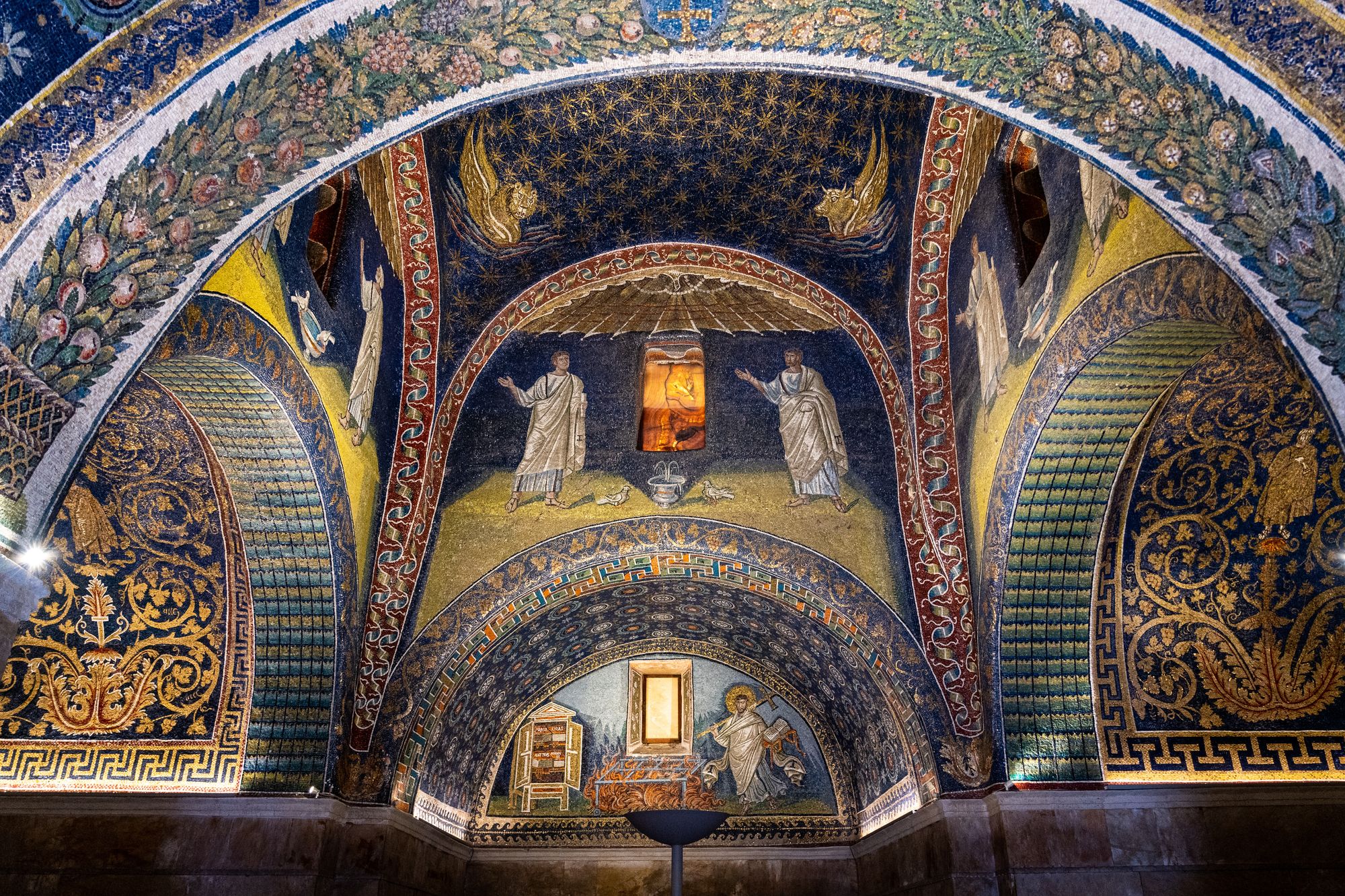 The stunning Mausoleum of Gala Placidia is home to some of the oldest mosaics in the Western world