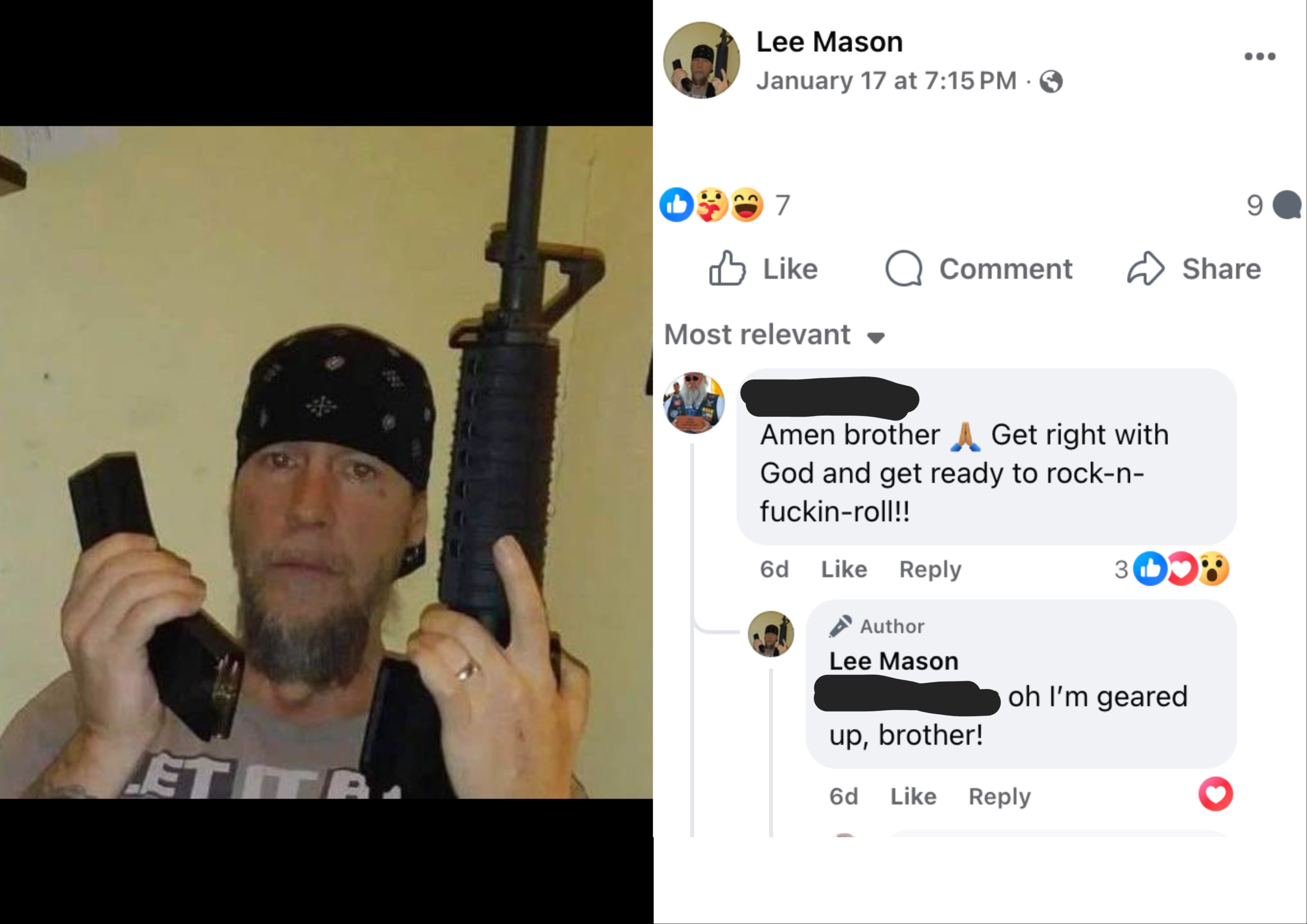 When investigators asked Wichita, Kan., MAGA fan Adam Lee Osborn about the assault rifle he displayed on Facebook, he claimed it belonged to a friend. Osborne is currently facing federal charges for allegedly threatening the life of Rep. Ilhan Omar