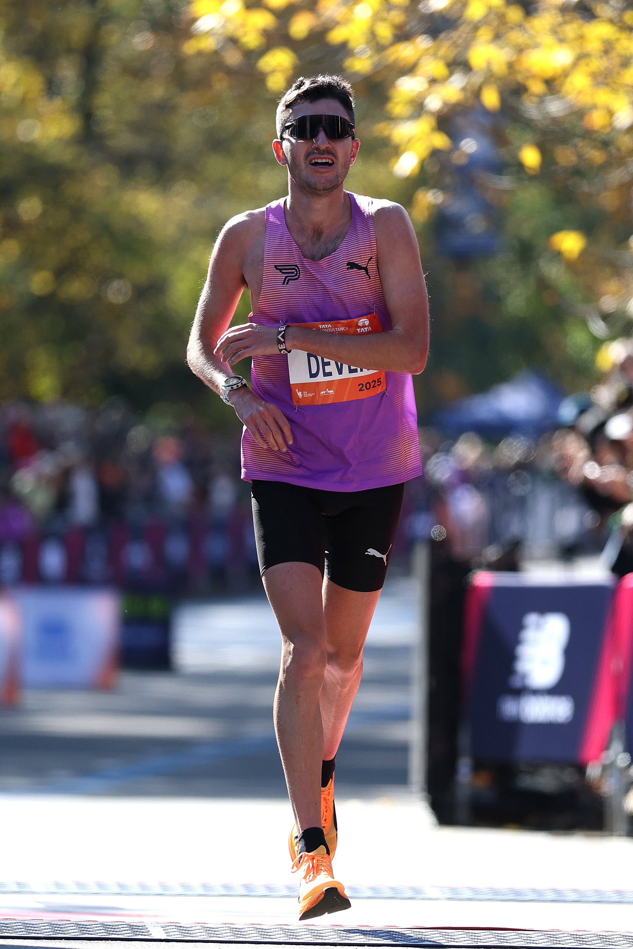 Patrick Dever during the 2025 TCS New York City Marathon