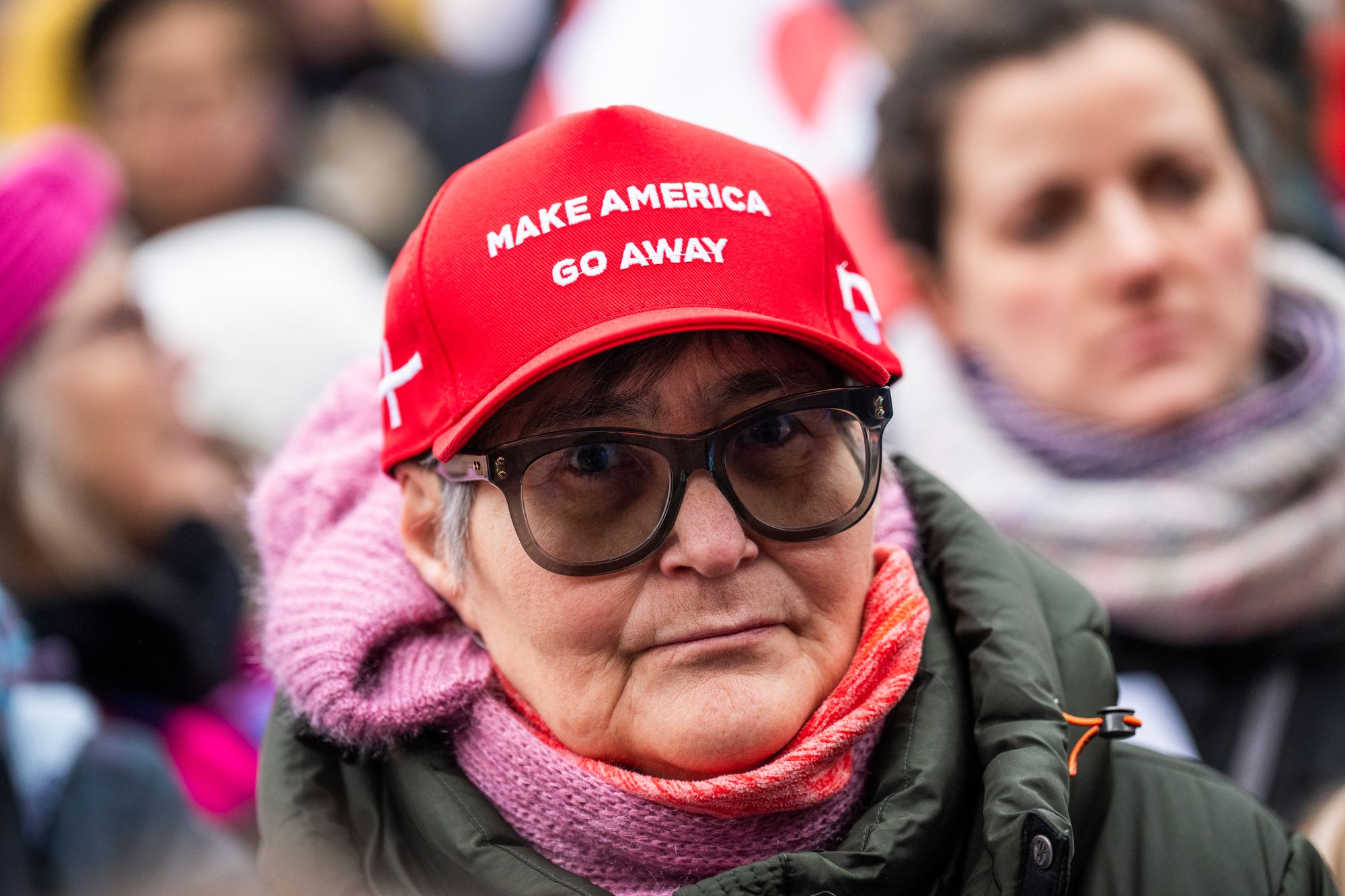 The spoof MAGA hats are reportedly sold out online in Denmark