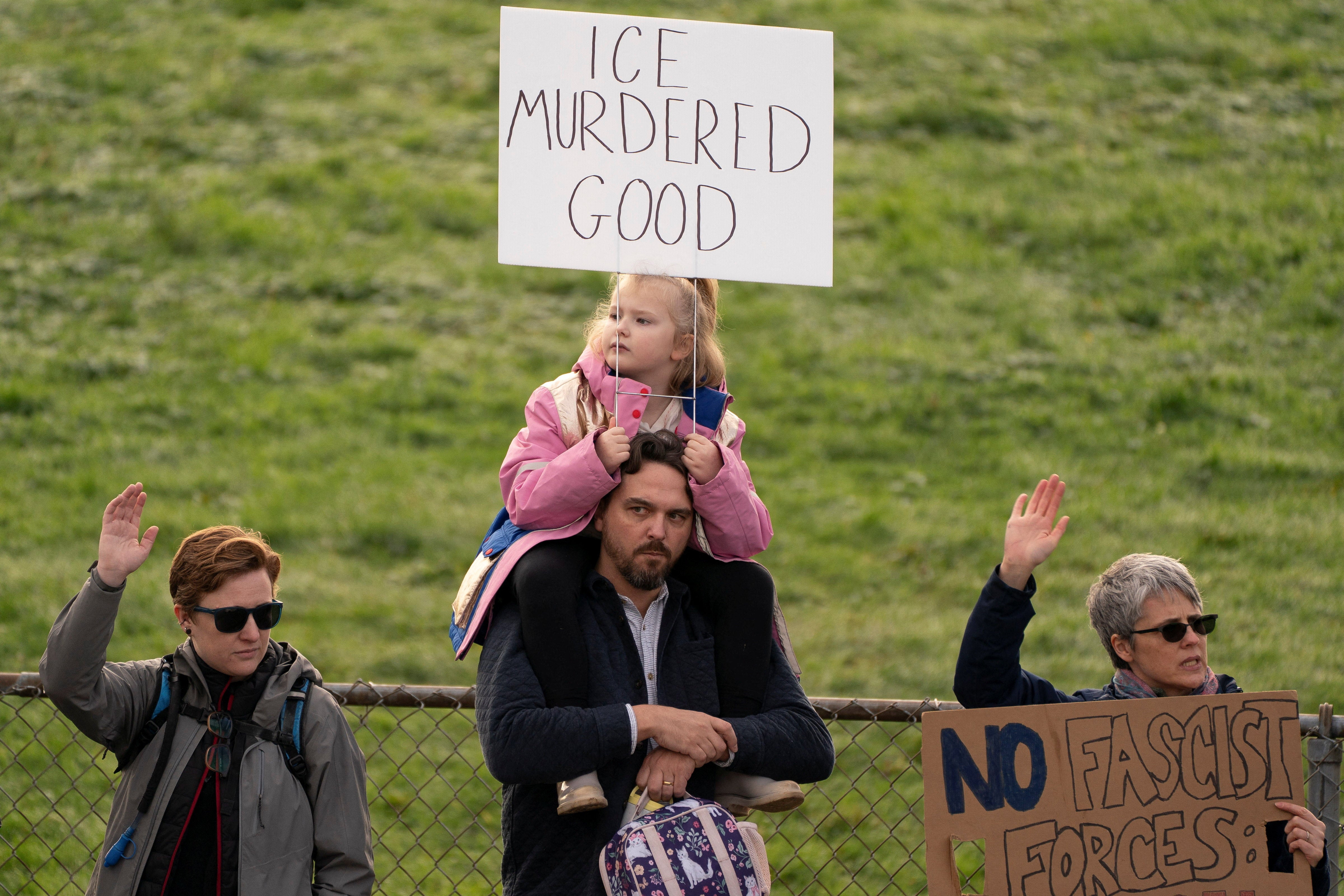 A young girl holds a 