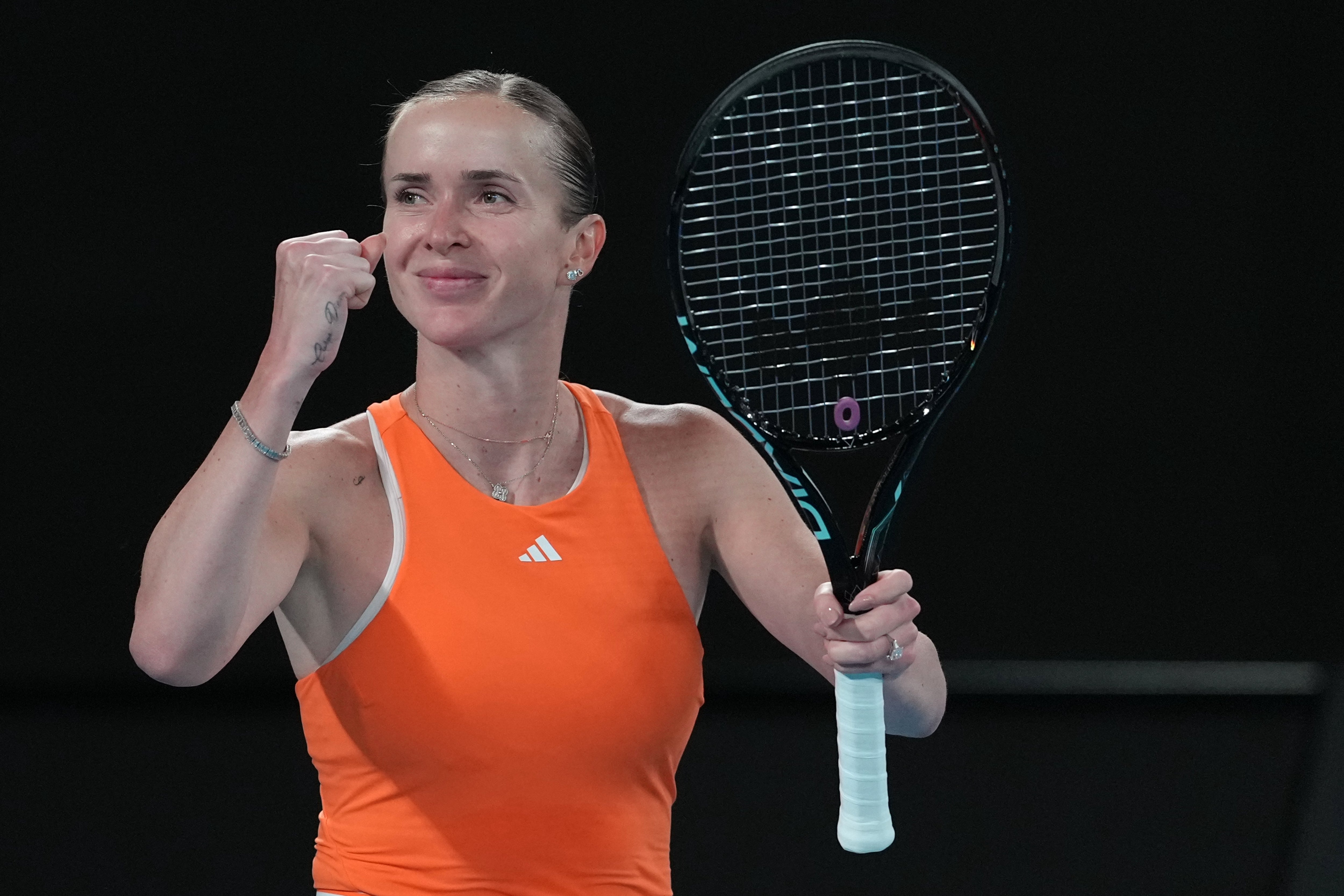 Elena Svitolina celebrates