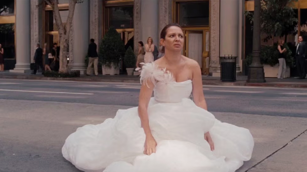 Lillian after shopping for her wedding dress in Bridesmaids